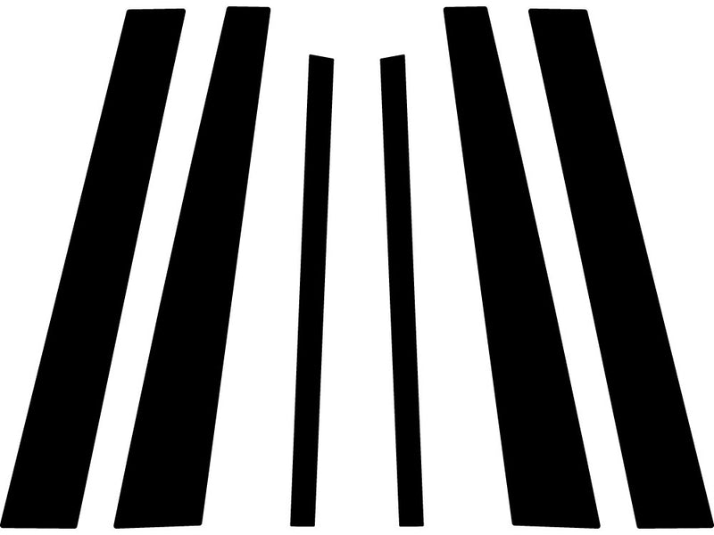 mercury grand marquis 1992-2011 Matte Black Pillar Trim Diagram