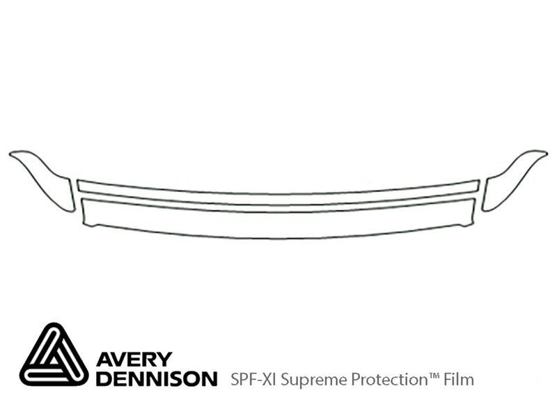 grand marquis Avery Dennison Clear Bra Hood Precut PPF Diagram
