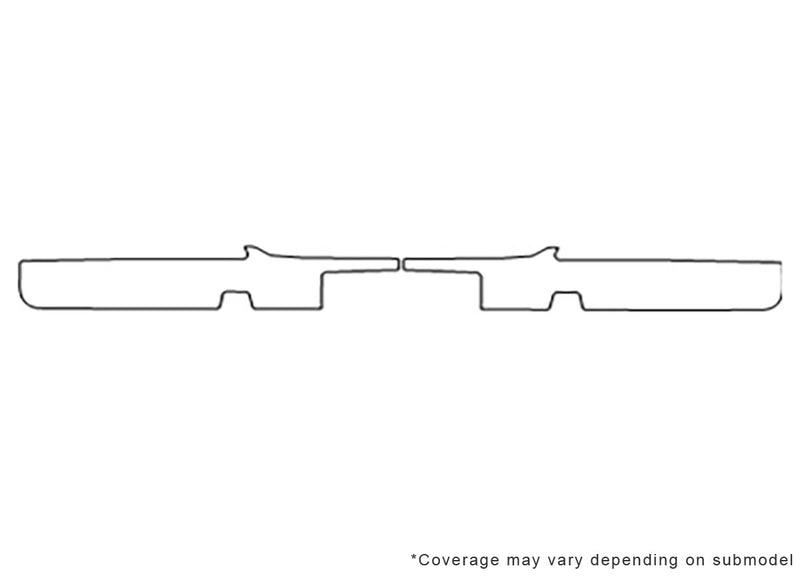 grand marquis Avery Dennison Clear Bra Bumper Precut PPF Diagram