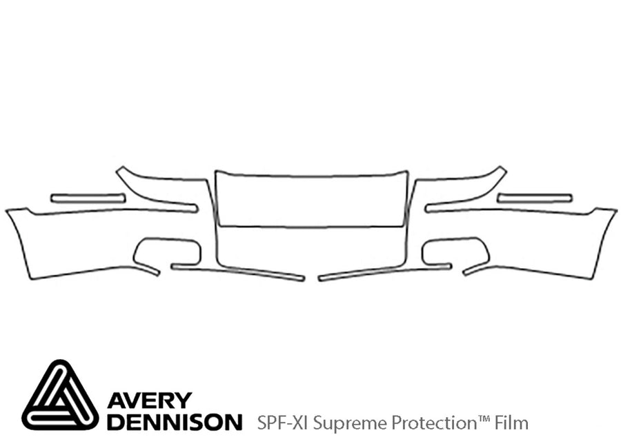 grand marquis Avery Dennison Clear Bra Bumper Precut PPF Diagram