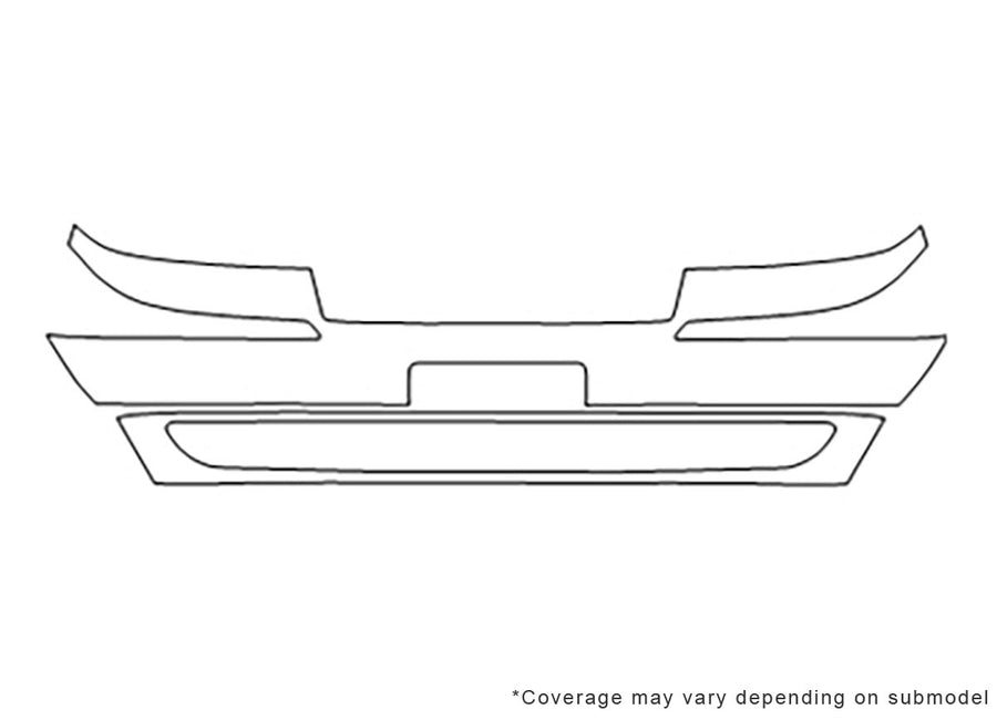 marauder 3M Clear Bra Bumper Precut PPF Diagram
