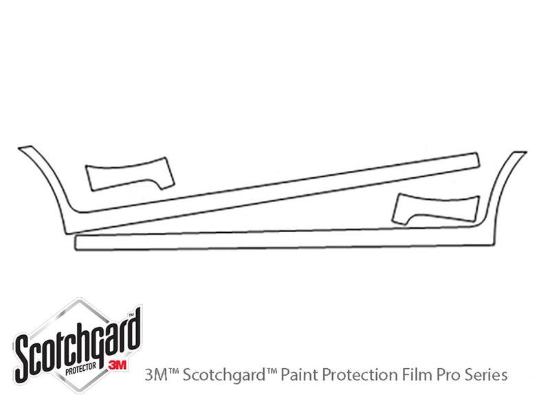 milan 3M Clear Bra Door Cup Precut PPF Diagram
