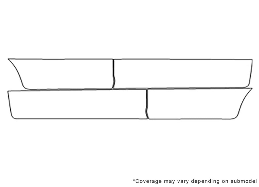 milan Avery Dennison Clear Bra Door Cup Precut PPF Diagram