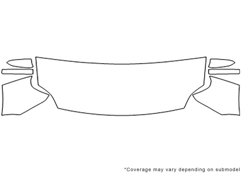 montego Avery Dennison Clear Bra Hood Precut PPF Diagram