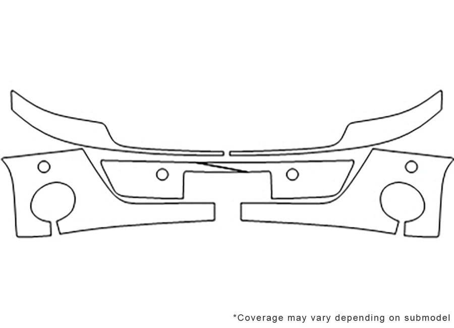 monterey Avery Dennison Clear Bra Bumper Precut PPF Diagram