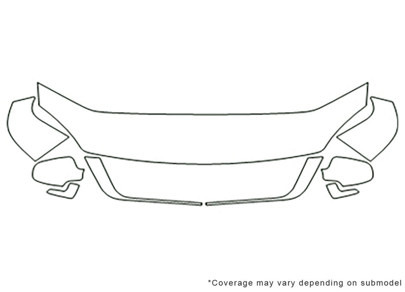 monterey 3M Clear Bra Hood Precut PPF Diagram