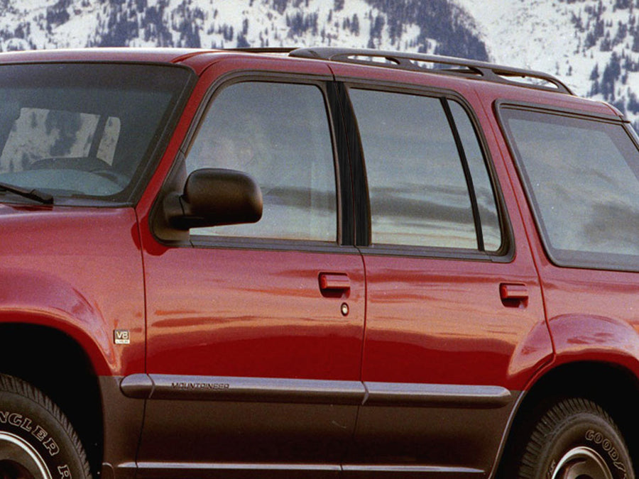 mercury mountaineer 1997-2001 Brushed Aluminum Black Pillar Cover Diagram