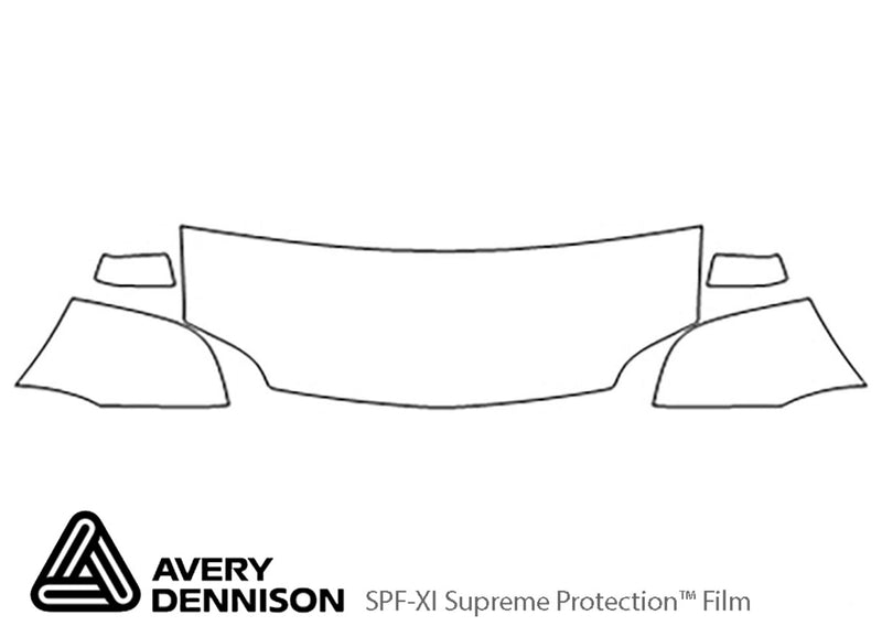 mountaineer Avery Dennison Clear Bra Hood Precut PPF Diagram