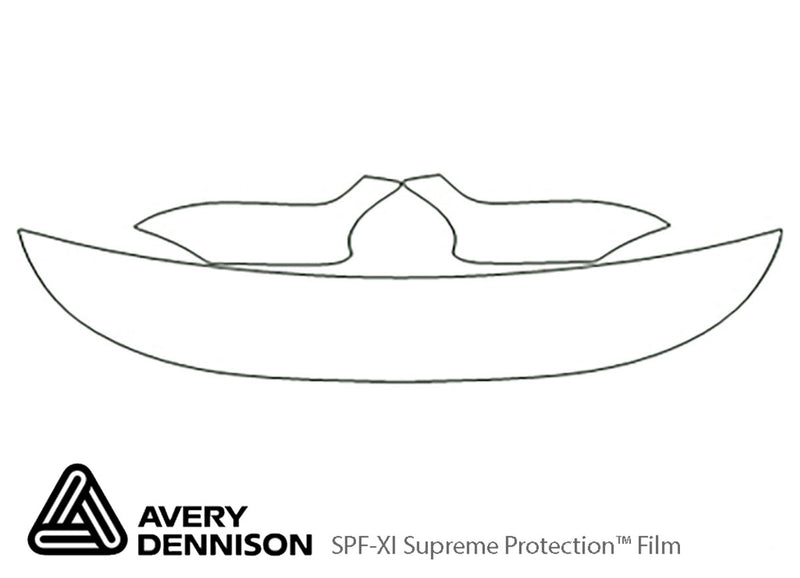 mystique Avery Dennison Clear Bra Hood Precut PPF Diagram
