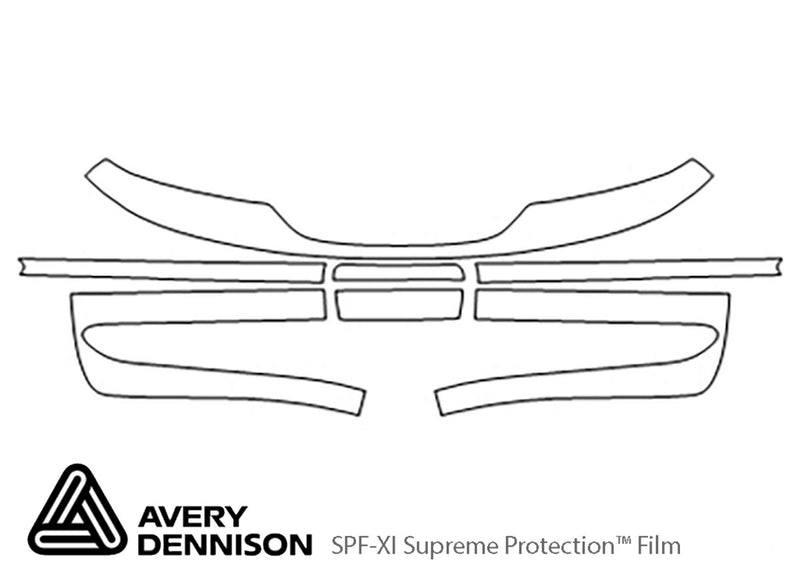 sable Avery Dennison Clear Bra Bumper Precut PPF Diagram