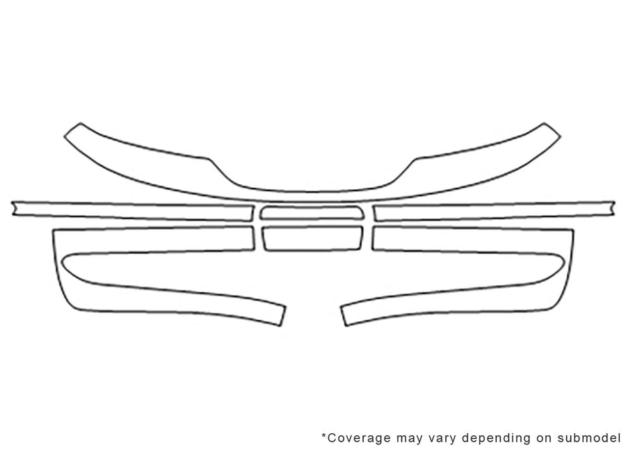 sable 3M Clear Bra Bumper Precut PPF Diagram