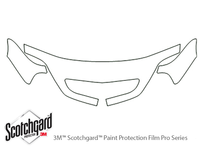 sable 3M Clear Bra Hood Precut PPF Diagram