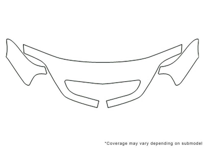 sable Avery Dennison Clear Bra Hood Precut PPF Diagram