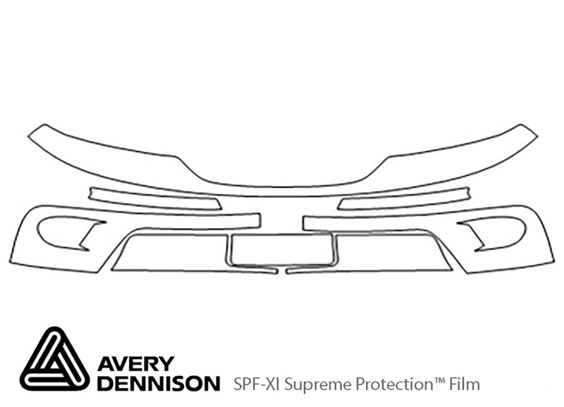 sable Avery Dennison Clear Bra Bumper Precut PPF Diagram