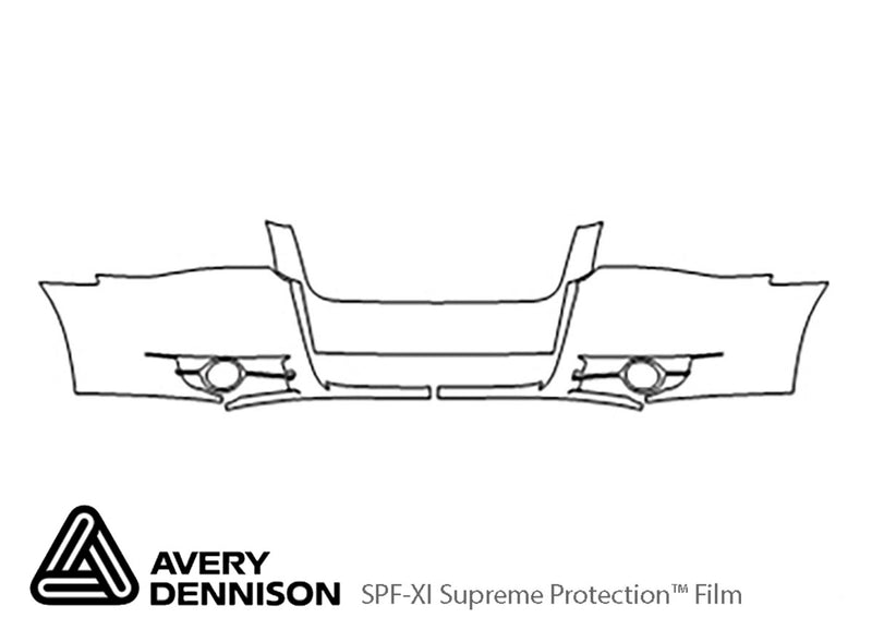 sable Avery Dennison Clear Bra Bumper Precut PPF Diagram