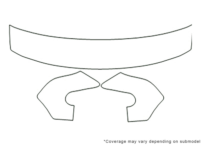 villager Avery Dennison Clear Bra Hood Precut PPF Diagram