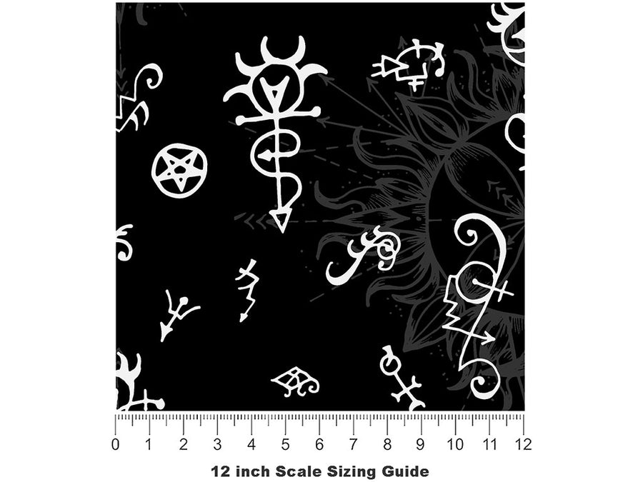 Midnight Annotations Mystic Vinyl Film Pattern Size 12 inch Scale~Rwraps Midnight Annotations Mystic Sizing Chart~2