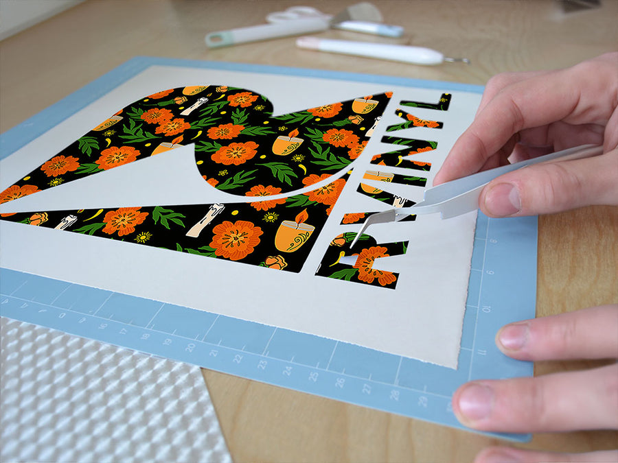 midnight candlelight day of the dead Easy Weed Craft Vinyl