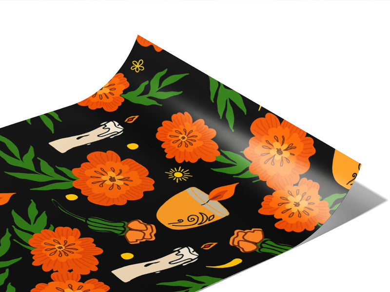 Midnight Candlelight Day of the Dead Vinyl Wraps~Rwraps Series 914 Digitally Printed Vinyl Wrap~0