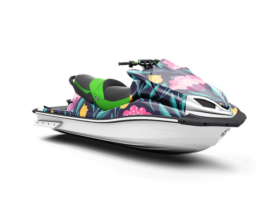 Midnight Deco Floral Jet Ski Vinyl Customized Wrap