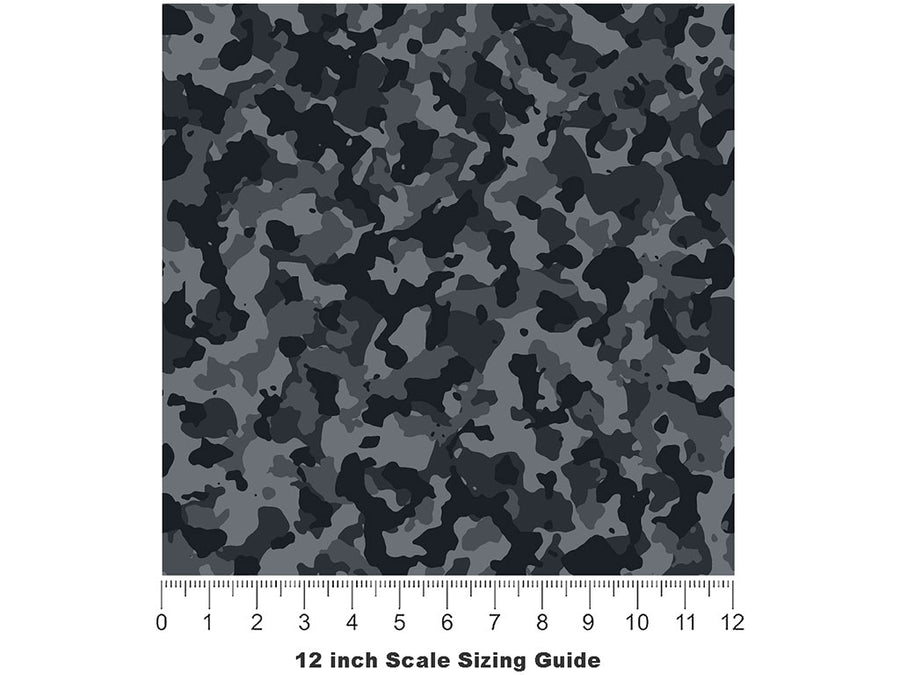 Midnight Flexitarian Camouflage Vinyl Film Pattern Size 12 inch Scale~Rwraps Midnight Flexitarian Camouflage Sizing Chart~3