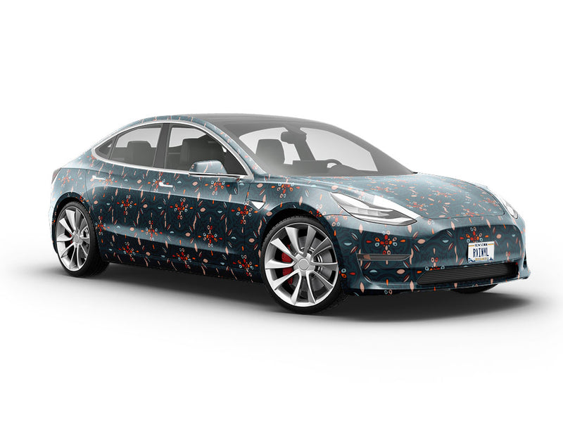 Midnight Garden Tile Vehicle Vinyl Wrap