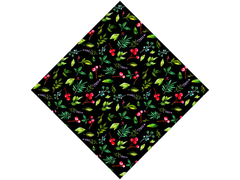 Midnight Holly Floral Vinyl Wrap Pattern