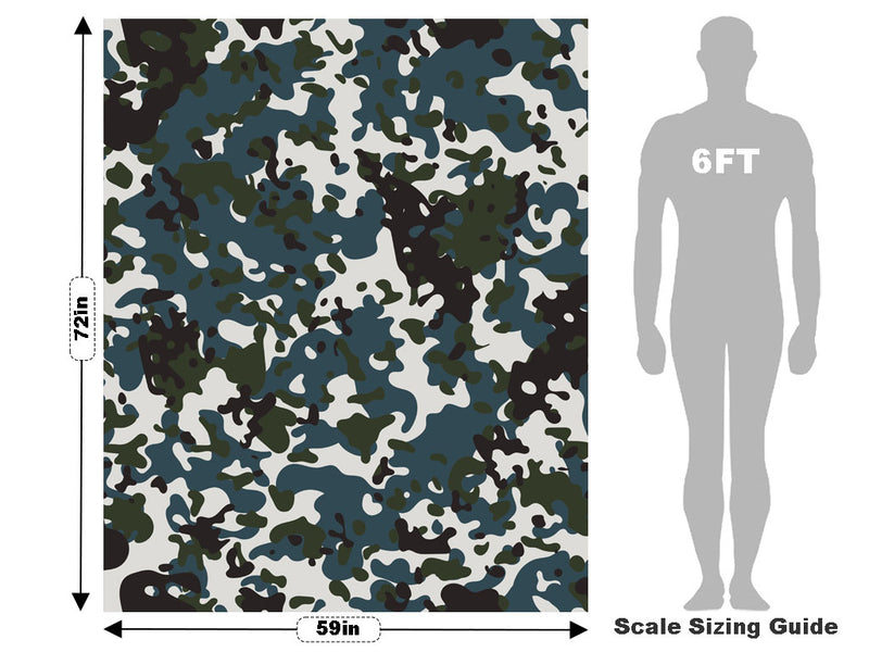 Midnight Leaf Camouflage Vehicle Wrap Scale~Rwraps Series 914 Midnight Leaf Camouflage Measurements~2