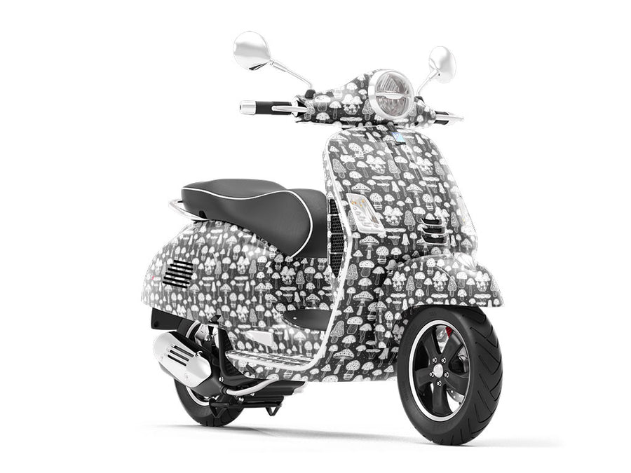 Midnight Mycelium Mushroom Vespa Scooter Wrap Film