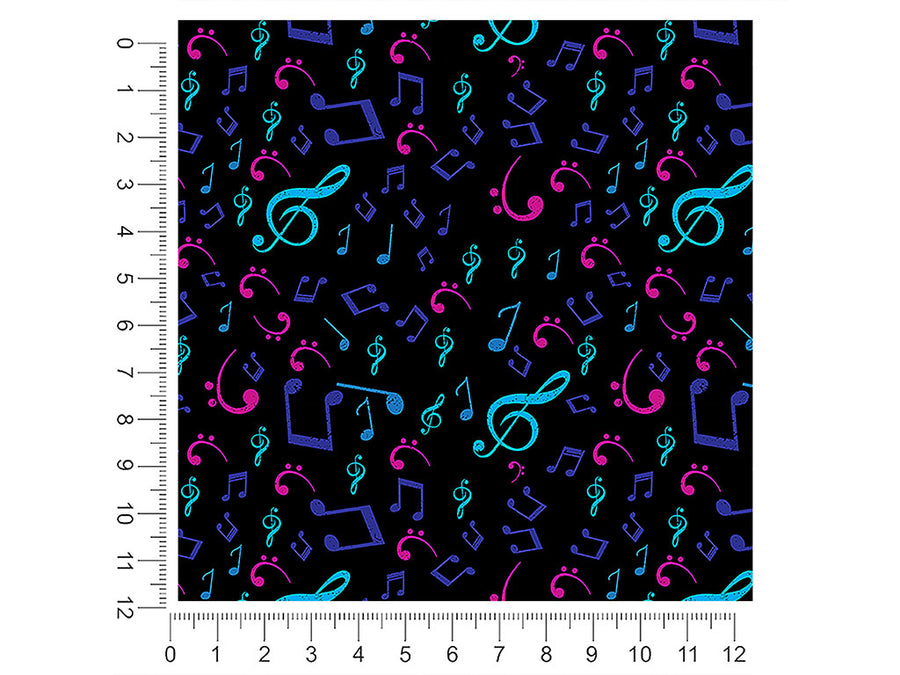 midnight notes music 1ft x 1ft Craft Sheets