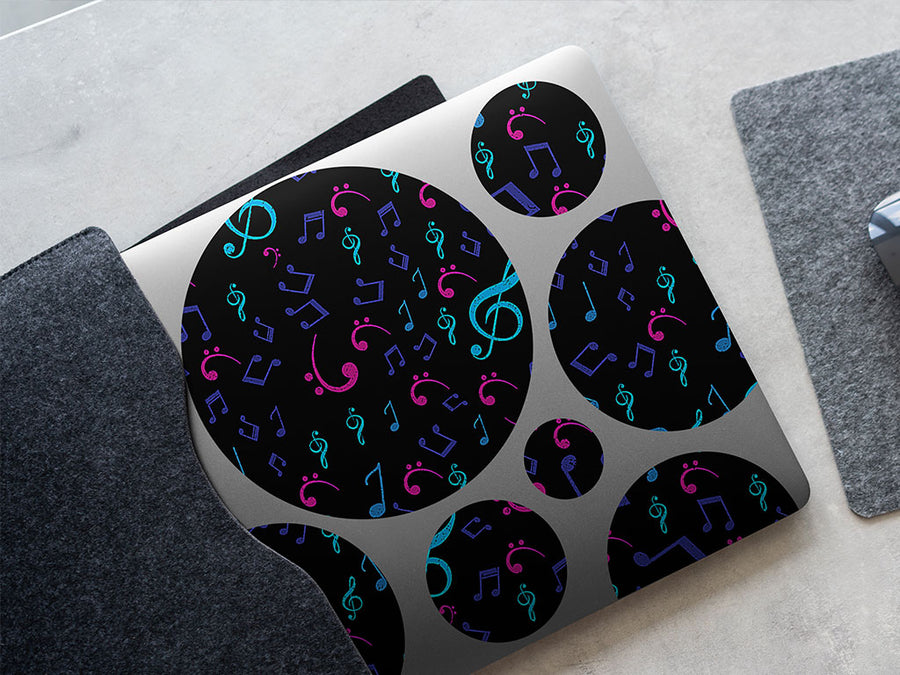 midnight notes music DIY Laptop Stickers