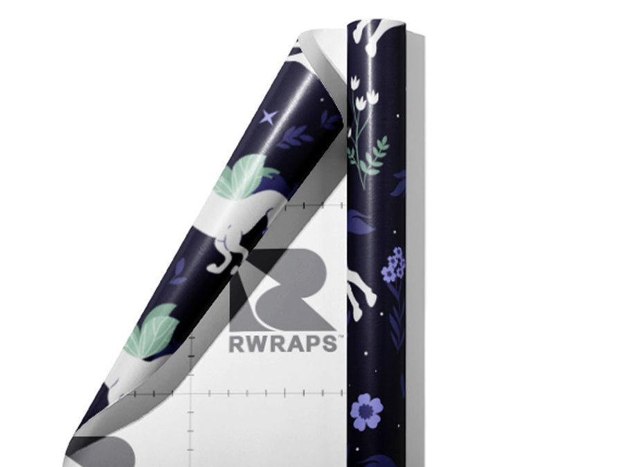 Midnight Pegasus Fantasy Wrap Film Sheets~Rwraps Series 914 Midnight Pegasus Fantasy Scrolled Sheet~3