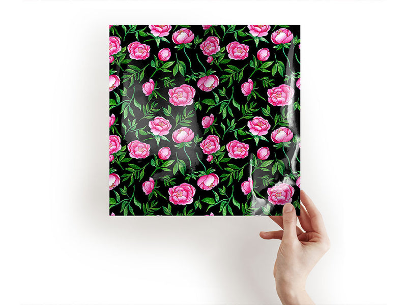 midnight peony floral Craft Sheets