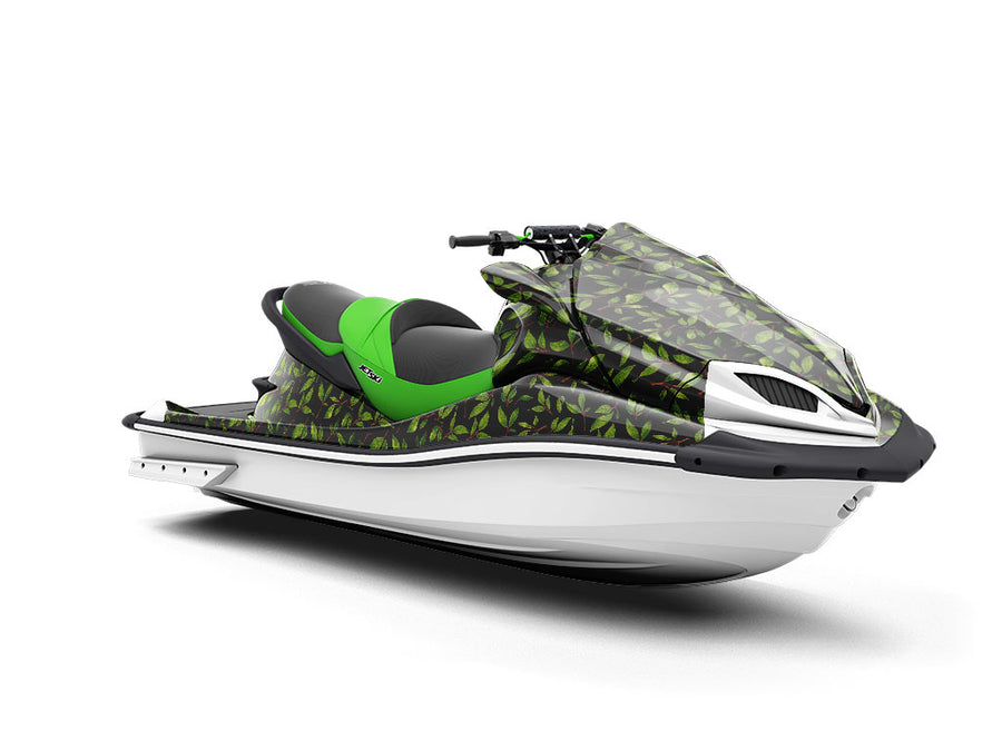 Midnight Poplar Floral Jet Ski Vinyl Customized Wrap