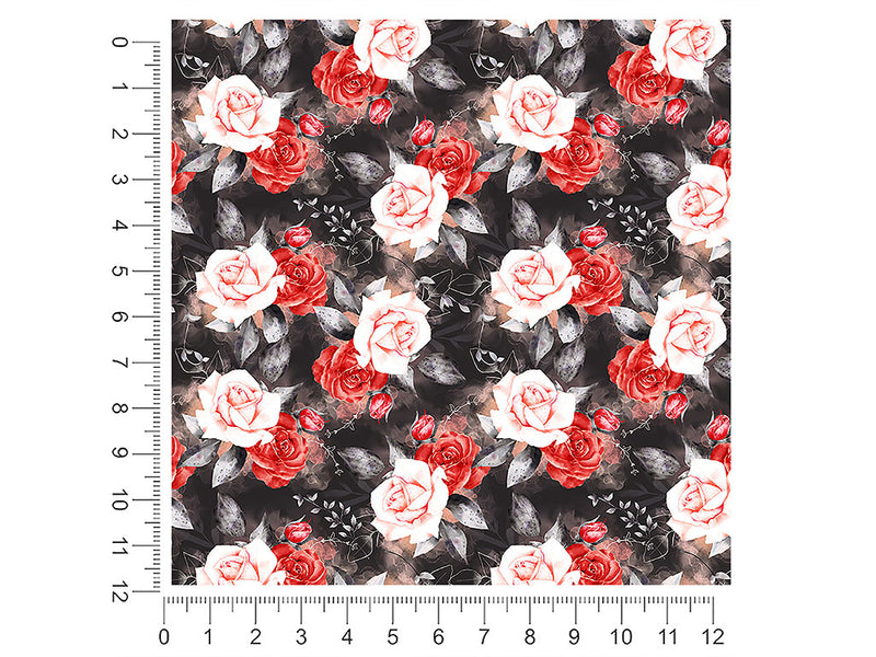 midnight rose floral 1ft x 1ft Craft Sheets