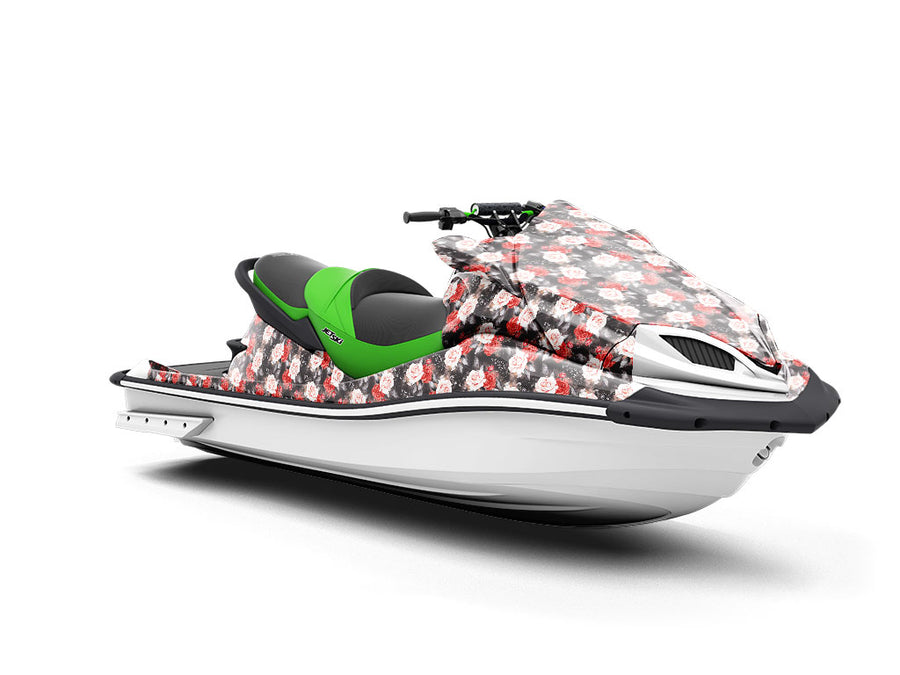 Midnight Rose Floral Jet Ski Vinyl Customized Wrap