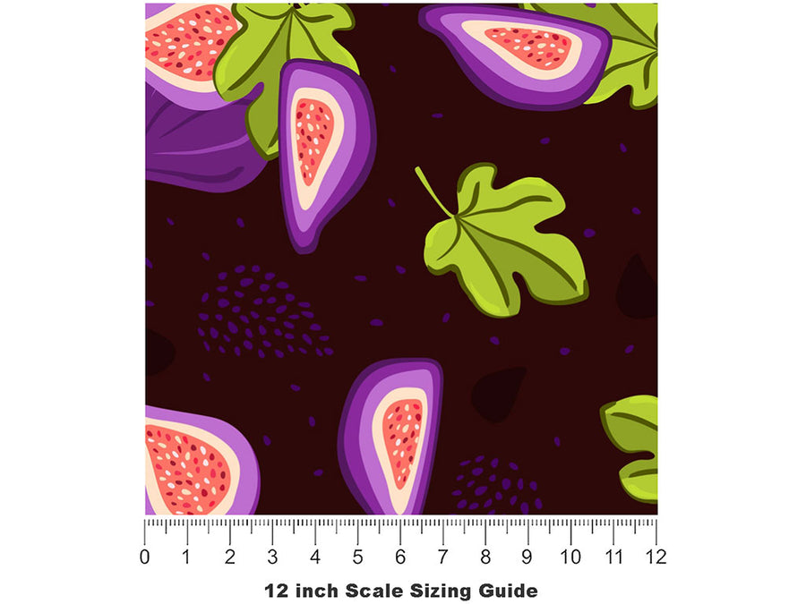 Midnight Snack Fruit Vinyl Film Pattern Size 12 inch Scale~Rwraps Midnight Snack Fruit Sizing Chart~2