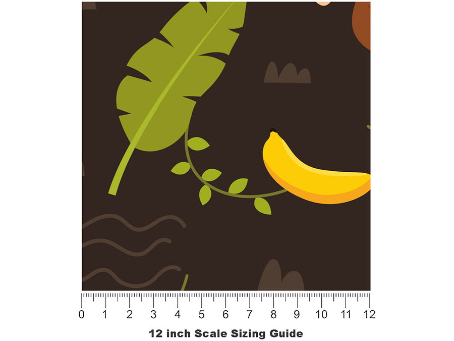 Midnight Snacks Primate Vinyl Film Pattern Size 12 inch Scale~Rwraps Midnight Snacks Primate Sizing Chart~2