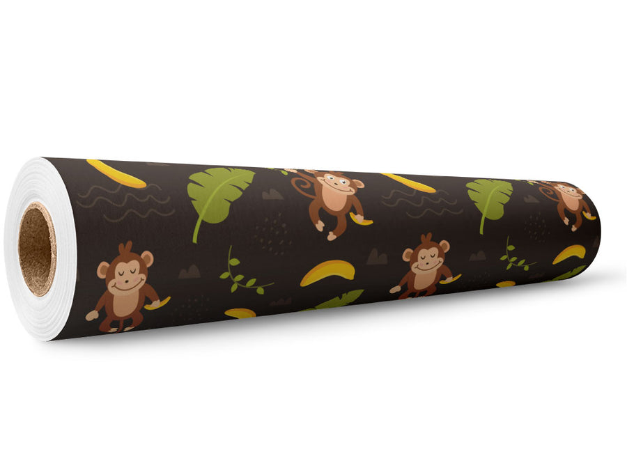 Midnight Snacks Primate Wrap Film Wholesale Roll~Rwraps Series 914 Digitally Printed Vinyl Roll~5