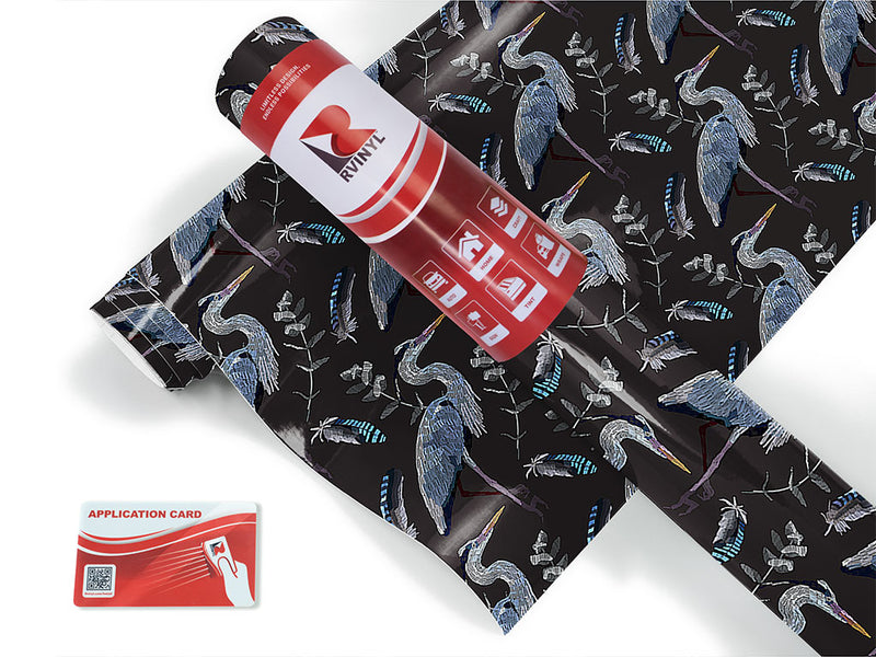 midnight storks bird Craft Vinyl Roll