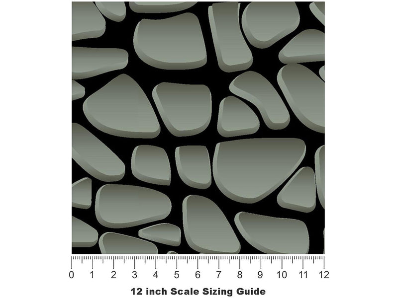 Midnight Street Cobblestone Vinyl Film Pattern Size 12 inch Scale~Rwraps Midnight Street Cobblestone Sizing Chart~3