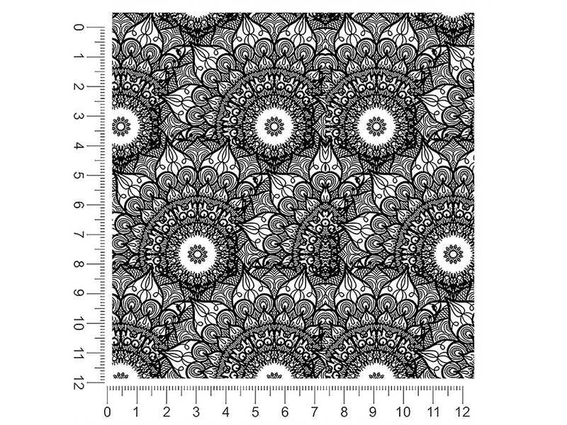 midnight sunflowers mandala 1ft x 1ft Craft Sheets