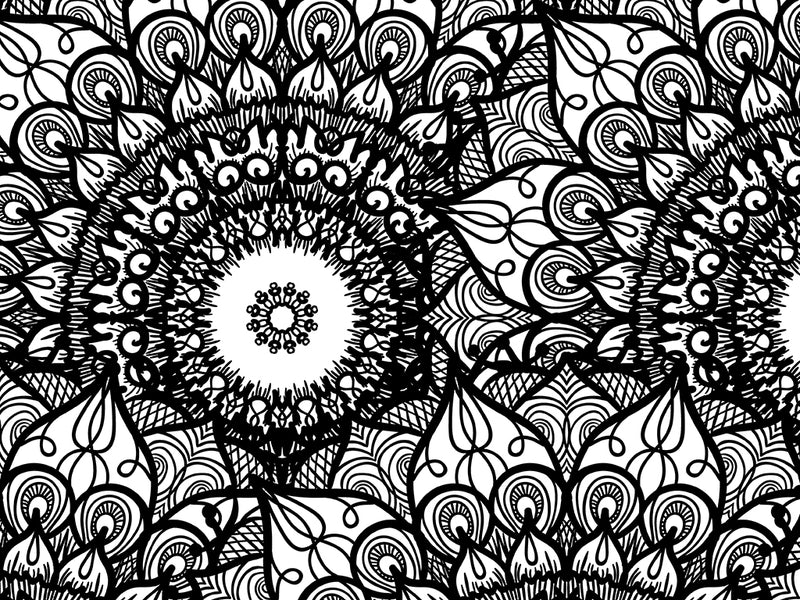Midnight Sunflowers Mandala Vinyl Wrap Pattern~Rwraps Series 914 Digitally Printed Vinyl Wrap~0
