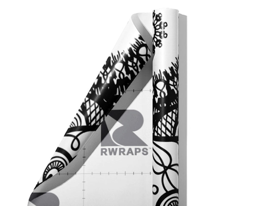 Midnight Sunflowers Mandala Wrap Film Sheets~Rwraps Series 914 Midnight Sunflowers Mandala Scrolled Sheet~3