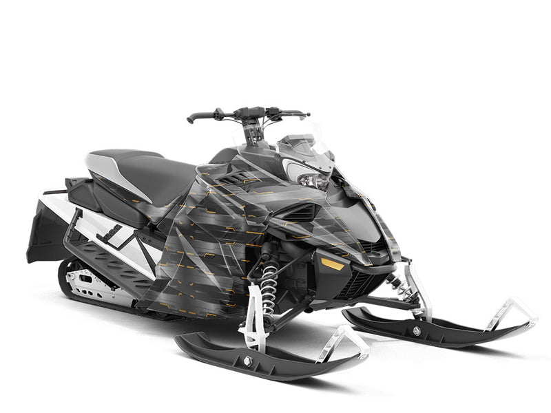 Midnight Sunset Technology Custom Wrapped Snowmobile