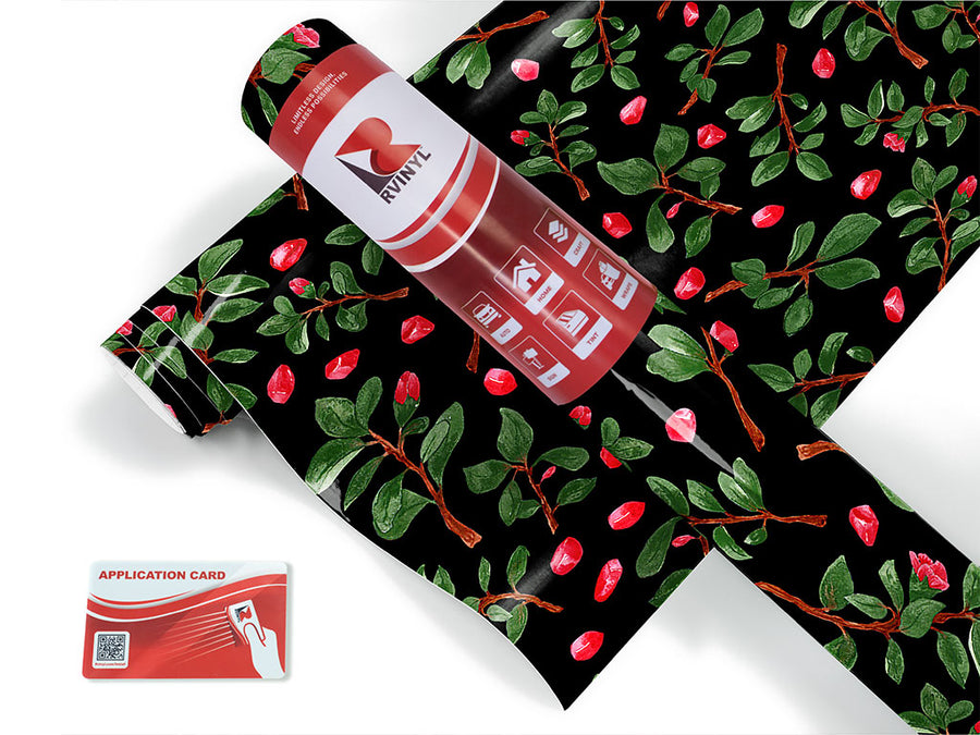 midnight sweetpea floral Craft Vinyl Roll