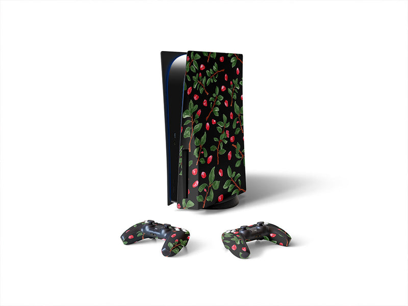 midnight sweetpea floral Sony PS5 DIY Skin