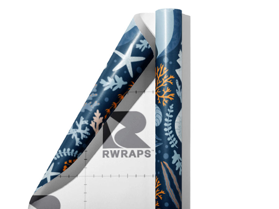 Midnight Swim Fantasy Wrap Film Sheets~Rwraps Series 914 Midnight Swim Fantasy Scrolled Sheet~3