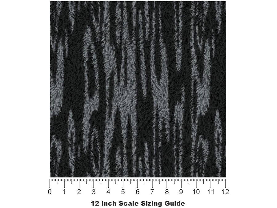 Midnight Zebra Vinyl Film Pattern Size 12 inch Scale~Rwraps Midnight Zebra Sizing Chart~3