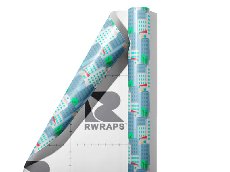 Midtown West Cityscape Wrap Film Sheets~Rwraps Series 914 Midtown West Cityscape Scrolled Sheet~4